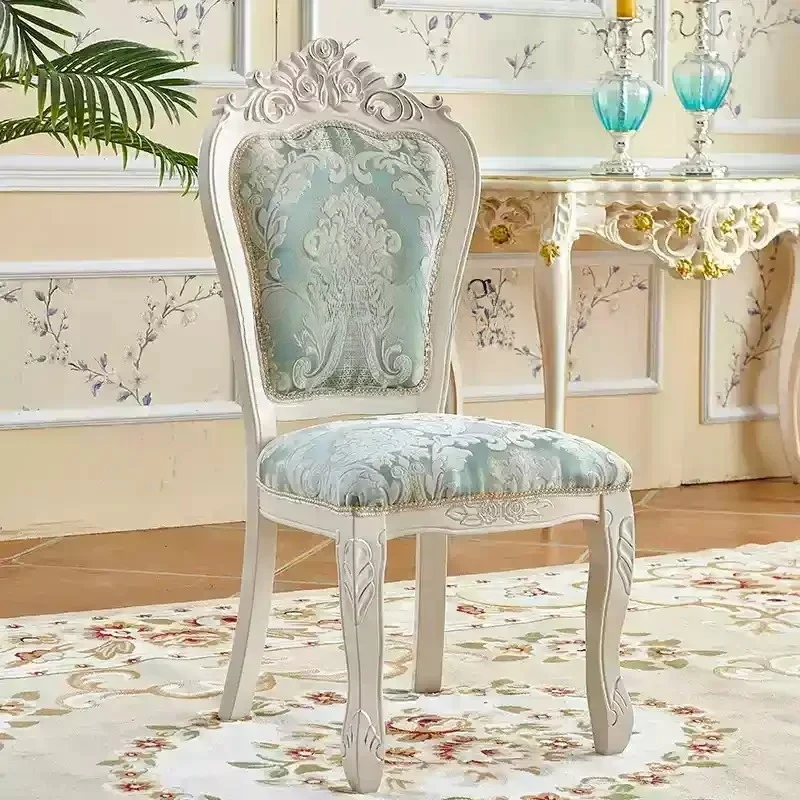 

TQH Solid Wood Chair Modern Simple Soft Bag Desk Princess Chair Hotel Chair