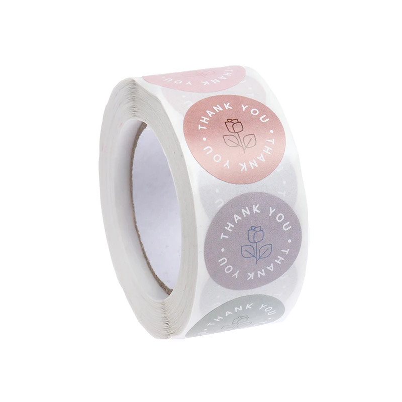 500pcs Retro Color Thank You Stickers Adhesive Seal Labels Stationery Sticker