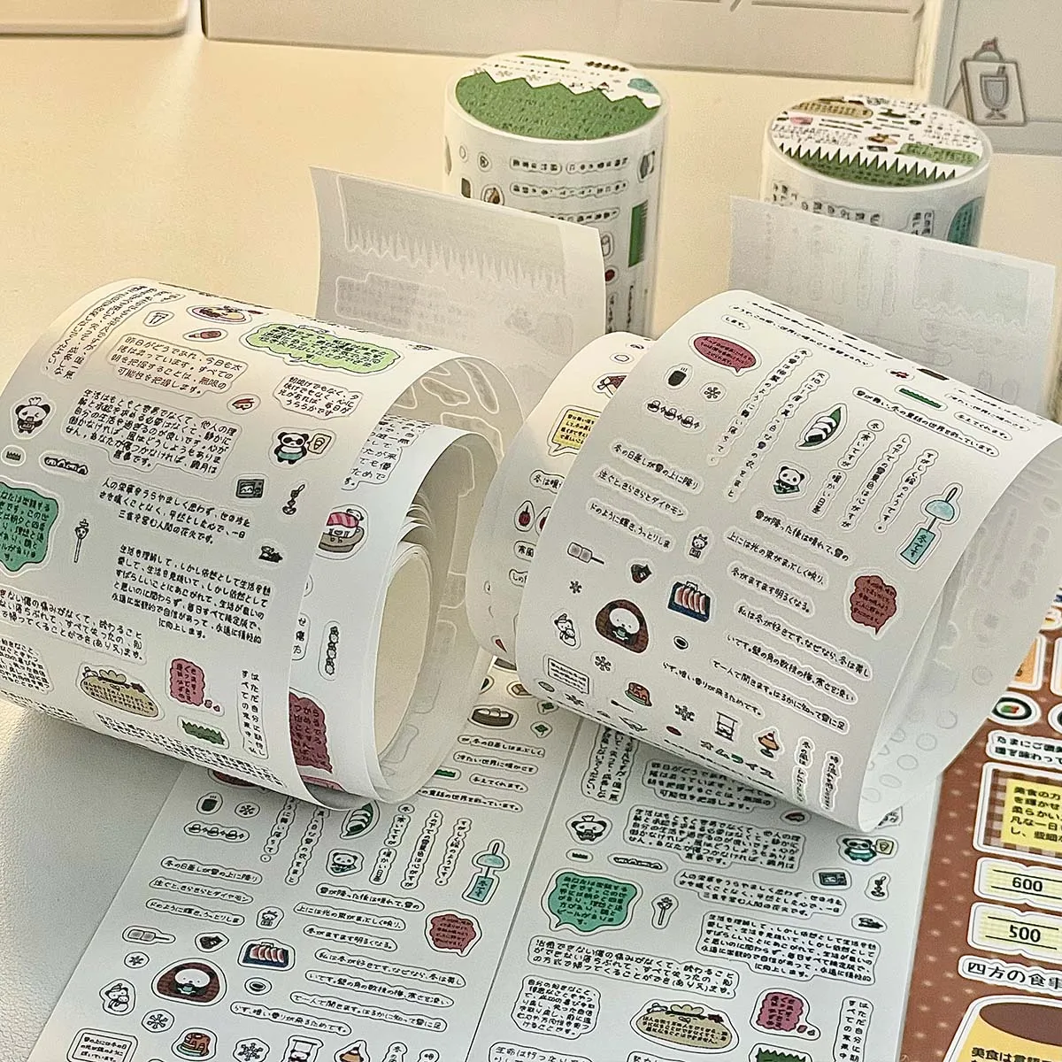 Alphabet Stickers Tapes Versatile Aesthetic Scrapbook Sticker Tapes Journal Collage Japanese Kawaii Decor Supplies