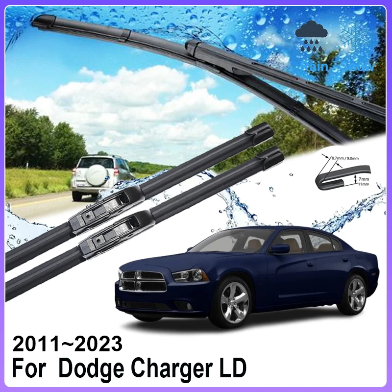 

Автомобильные дворники для Dodge Charger LD, аксессуары 2011 ~ 2023 г., комплект переднего резинового стекла, лобовое стекло, автозапчасти для дождевых лезвий