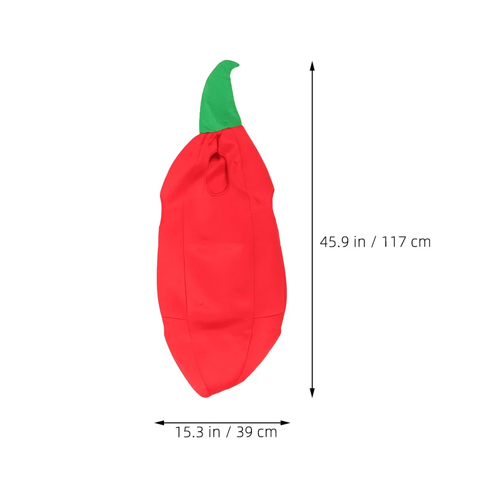 Костюм перца чили, одежда для косплея, детский размер, легкий, удобный, сценический, вечерние, новинка, овощная одежда