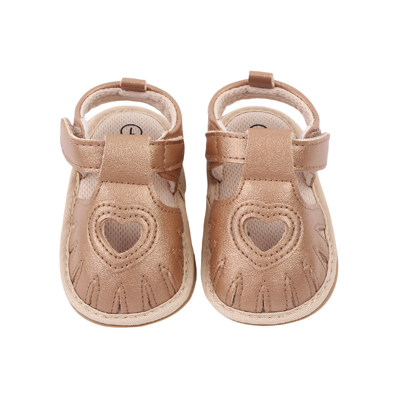 Sandales d'été pour bébés filles de 0 à 18 mois, chaussures de marche plates à semelle souple avec découpe en forme de cœur, nouvelle collection 2023