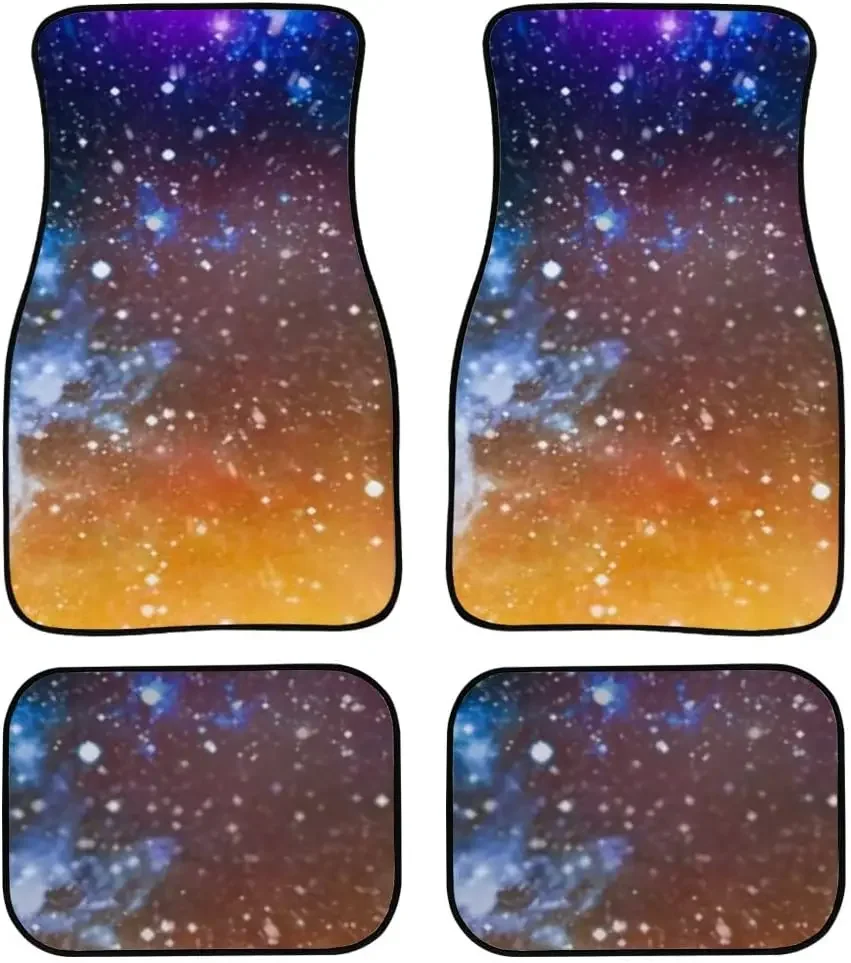 Car Floor Mats Deep Space High Definition Star Field Print Design Carpet Car SUV Truck Floor Mats 4 Pcs, Car Mats Carpet