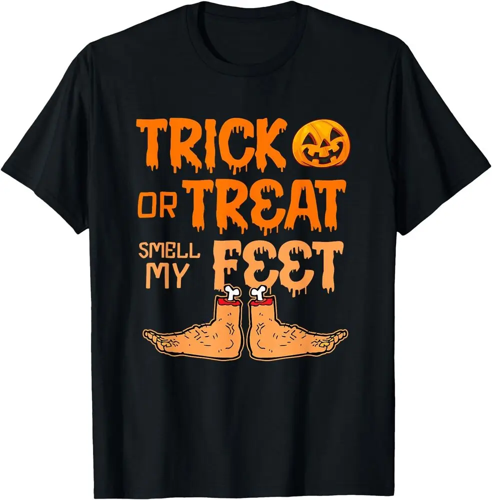 

Trick Or Treat Smell My Feet Funny Halloween Pun T Shirt Men