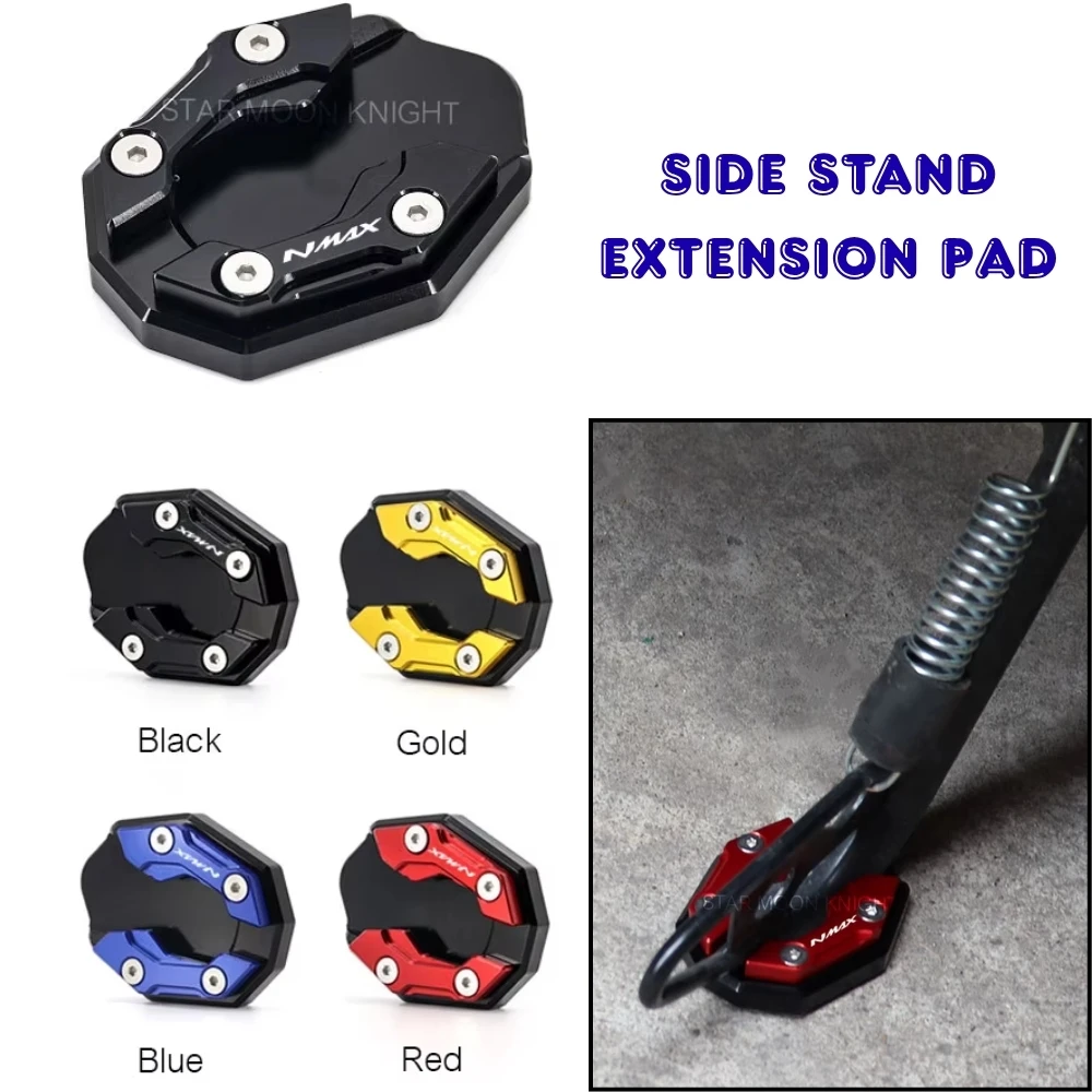 XMAX300 Kickstand Side Stand Extension Pad Enlarger Plate For YAMAHA NMAX155 NMAX125 N-MAX 125 155 MT15 MT125 Accessories