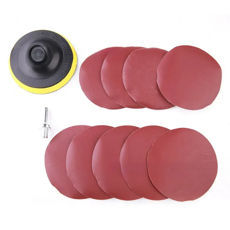 2Pack 10 4-inch Non Porous Circular Sanding Machine pads, Polishing pads, Sandpaper polishing+1 4-inch Grinding disc+M10