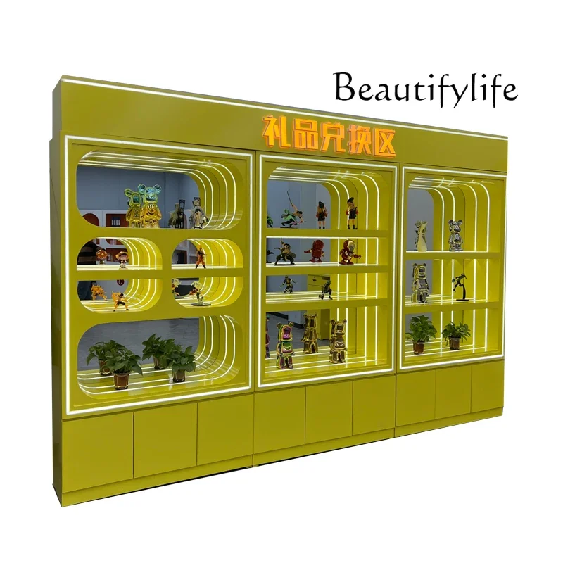 Nordic style plush toy display cabinet modern figure Lego decorative cabinet customization