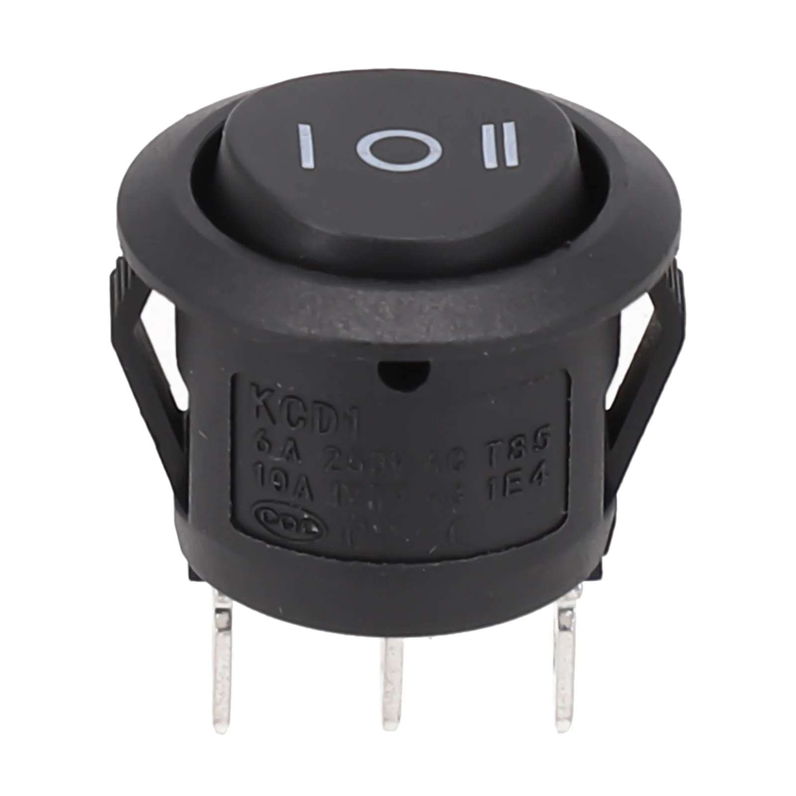 Interruptor de balancim redondo preto para carro, 20mm SPDT Power Switch, 2 Pin Toggle Switch, acessórios automotivos, 10A, 12 V, 250V