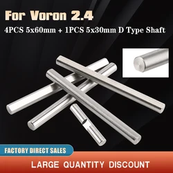 Lager Stahl Stange D Typ Welle Schleifen Flachen Linear Schiene Runde Länge 30mm 60mm Durchmesser 5mm Für voron Motion Teile