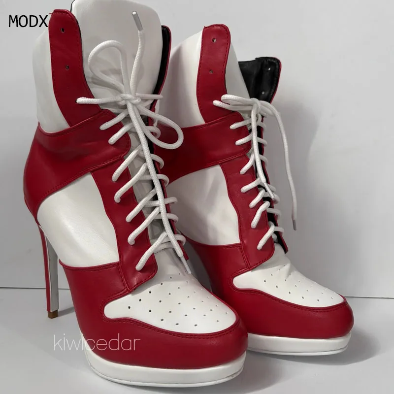 

2026 New Lace Up Ladies High Heel Shoes Strange Steampunk Boot Victorian Ankle Boots Women Pointed Toe Thick Soled Short Boots
