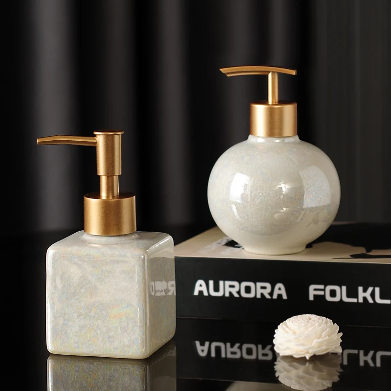 1/2/3pcs pusty 200/260ml ceramiczna butelka pompka do płynu luksusowa odkażacz do rąk butelka z pompką szampon żel pod prysznic pojemnik na kosmetyki