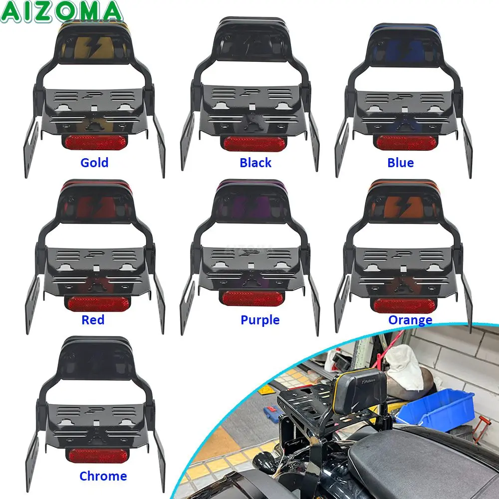 Motorbike Passenger Backrest Sissy Bar Rear Luggage Rack For Harley Softail Low Rider ST FXLRST EI Diablo FXRST Sport Glide FLSB view 2