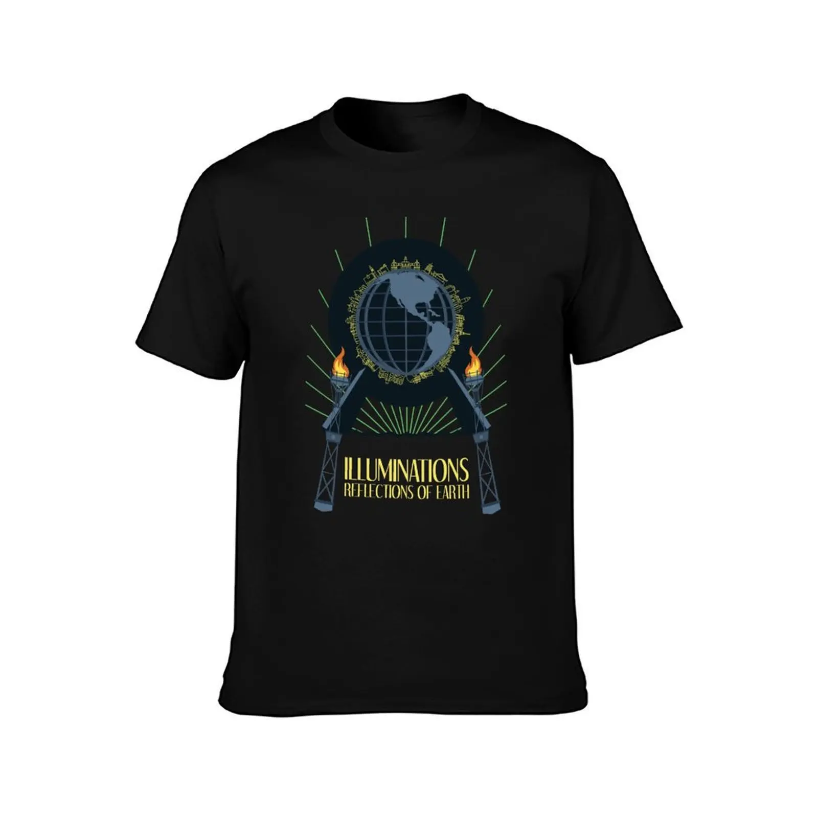 Illuminations - Reflections of Earth T-Shirt, Summer Casual Cotton Tee, Oversized Streetwear Tops, Vintage Graphic Print