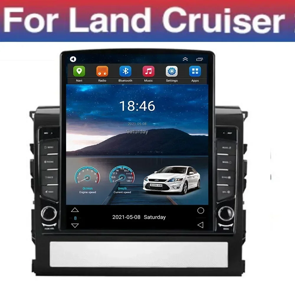 Android 13 For TOYOTA Land Cruiser 2016 - 2035 Tesla Style Vertical Car Radio Stereo Multimedia Player Carplay GPS Nav 8+128G