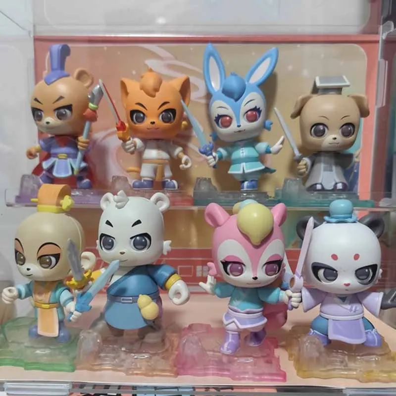 

Радужный кот, синий кролик, аниме-серия, слепая коробка, милый мультяшный сюрприз, модная игра, виниловая слепая коробка, ручная работа, настольный орнамент, игрушка