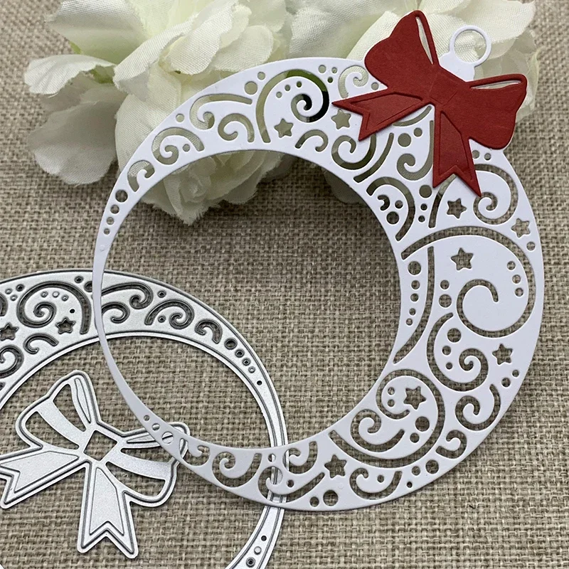 

Christmas stars circle Metal Cutting Dies Stencils For DIY Scrapbooking Decorative Handcraft Die Cutting Template Mold