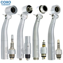 COXO Dental Turbine Fiber Optic High Speed Handpiece With LED Push Button Standard/Torque Head Dental Coupler Fit KAVO NSK WH