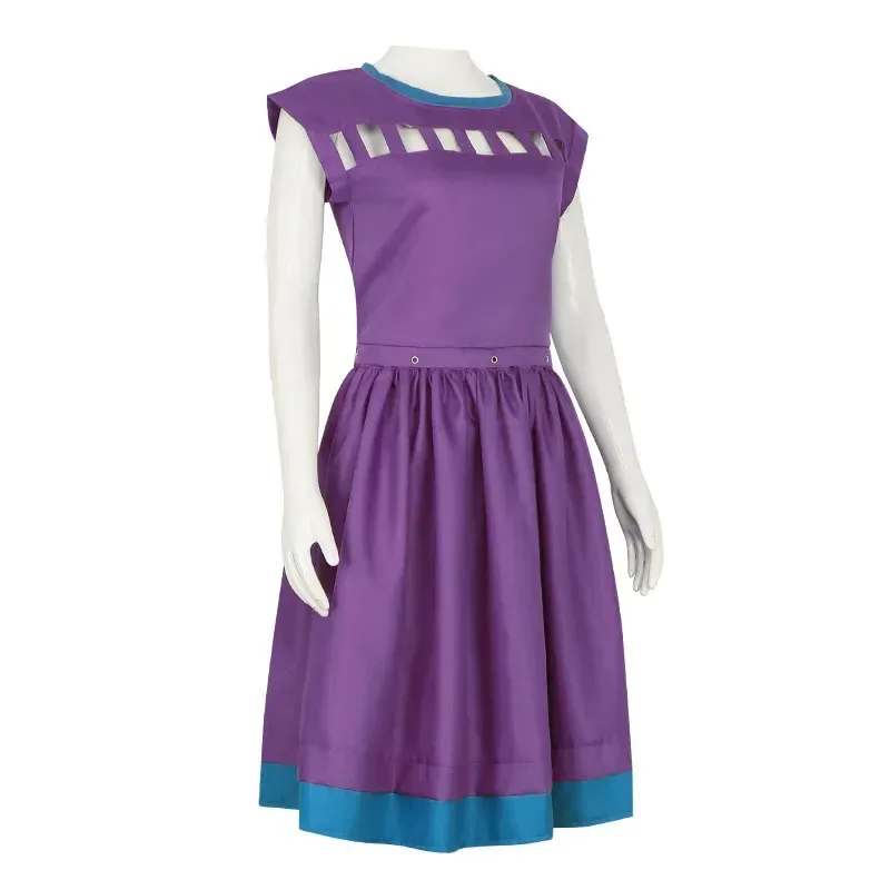 

Cosplay Anime Role-Playing Strange Season 3 Hollow Out Design Purple Dress Halloween Performance Costume