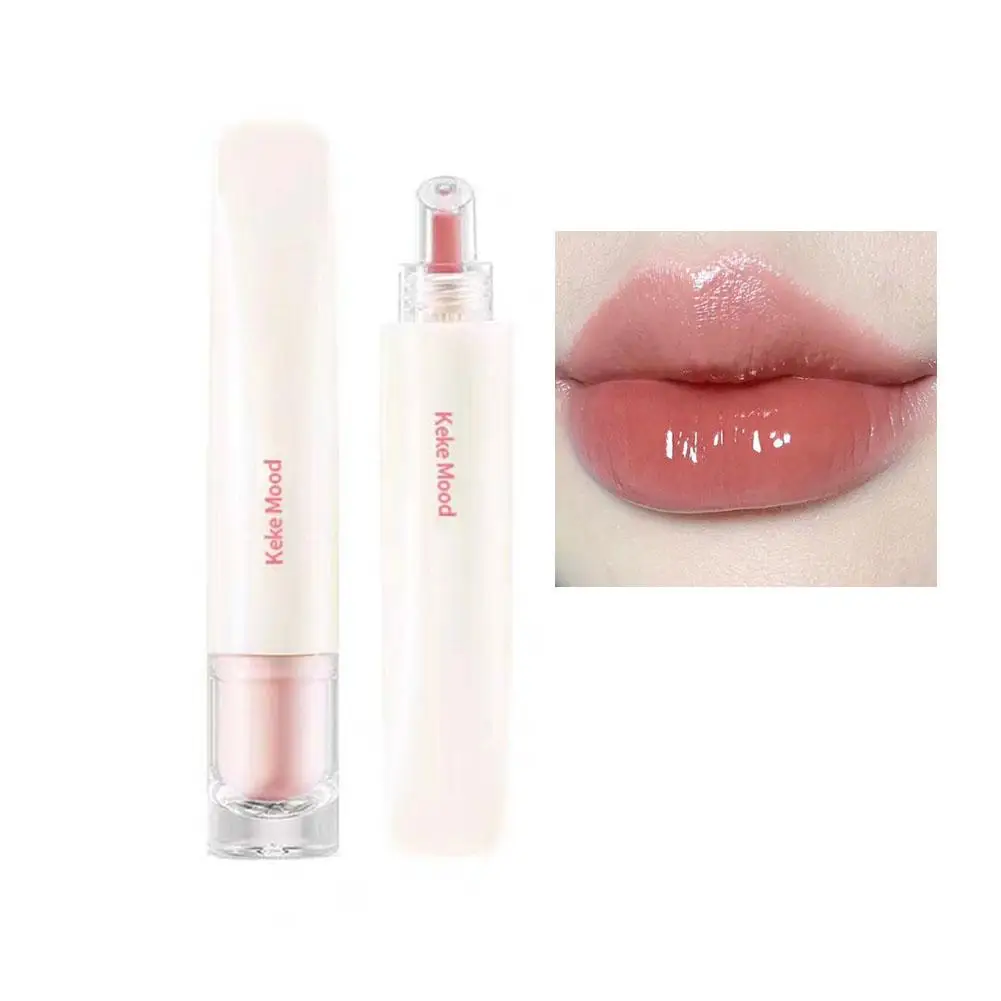 Eisiges transparentes Gelee Lippenstift Kristall getönte Lippen balsam Lippen lippe Anti-Riss-Pflege Reparatur 4 Pfirsich glanz Kosmetik farben v3p2