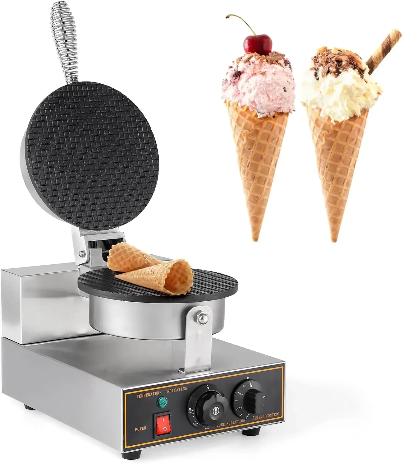 

Commercial Ice Cream Cone Machine Waffle Maker 220V Electric Stainless Steel Egg Roll Mold Nonstick Waffle Cone and Bowl Maker