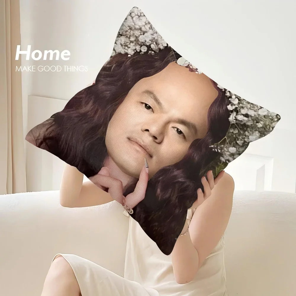 JYP Meme Luxury Pillow Case Sofa Decorative Home Double-sided Print Plush Square Throw Pillow Covers Cushion Decor Cover