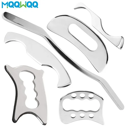 Imagen 1 del producto Gua Sha-masajeador de celulitis relajante de tejido profundo, tablero de raspado para adelgazar, masaje muscular, relajación, acero inoxidable