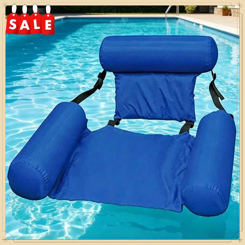 Colchão Inflável Dobrável para Piscina, Cadeira Flutuante, Acessório para Esportes Aquáticos na Praia
