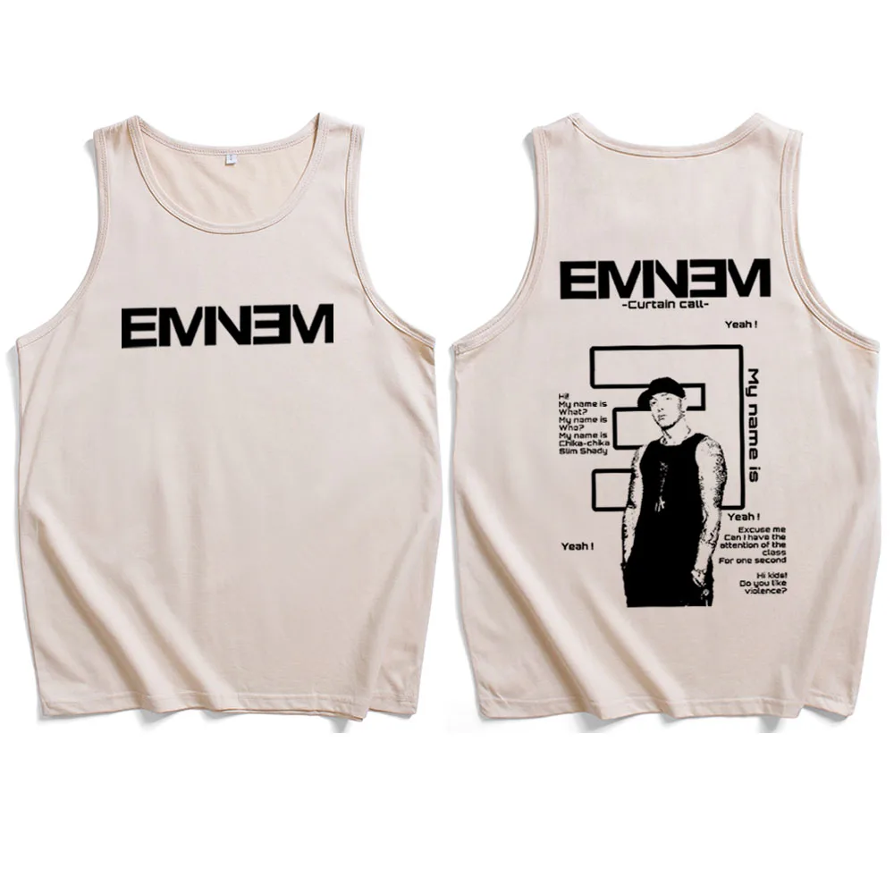 Eminem T-Shirt Eminem The Real Slim Shady Music Vest Fan Gift Men Women Streetwear Tank Tops