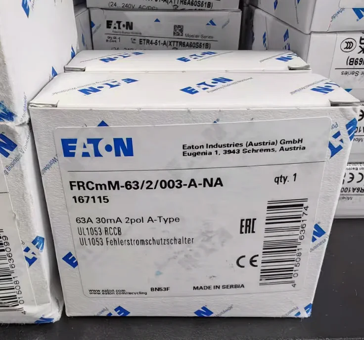 

New Eaton leakage Circuit breaker FRCMM-63/2/003-A-NA