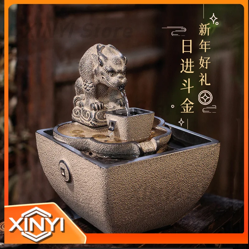 Chinese Wealth Flow Decoration for Living Room Study Tea Room Store Opening Gift Office Front Desk Decor Business Opening