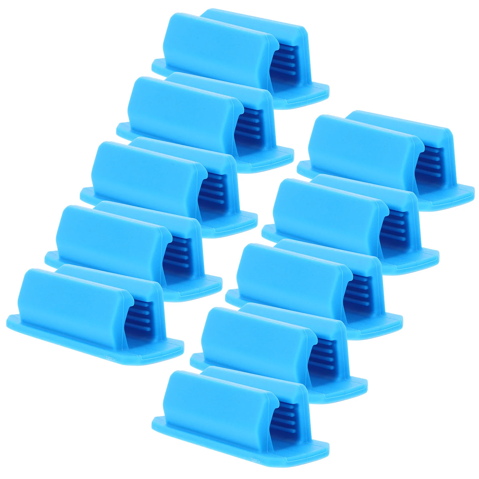 10 Pcs Silicone Pen Holder Multipurpose Clips Portable Desk Office Pencil Adhesive Holders for Silica Gel Buckle Mark