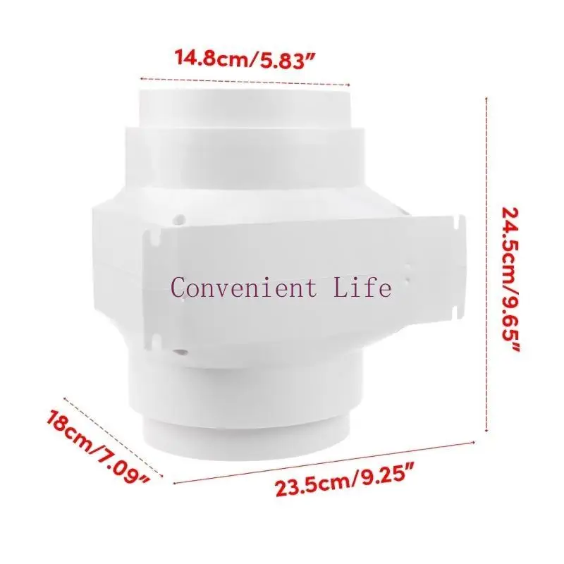 L1EE 16 واط مروحة مضمنة عالية الكفاءة نظام تهوية التدفق المختلط مروحة هواء العادم سرعة قابلة للتعديل للمطبخ الحمام #6