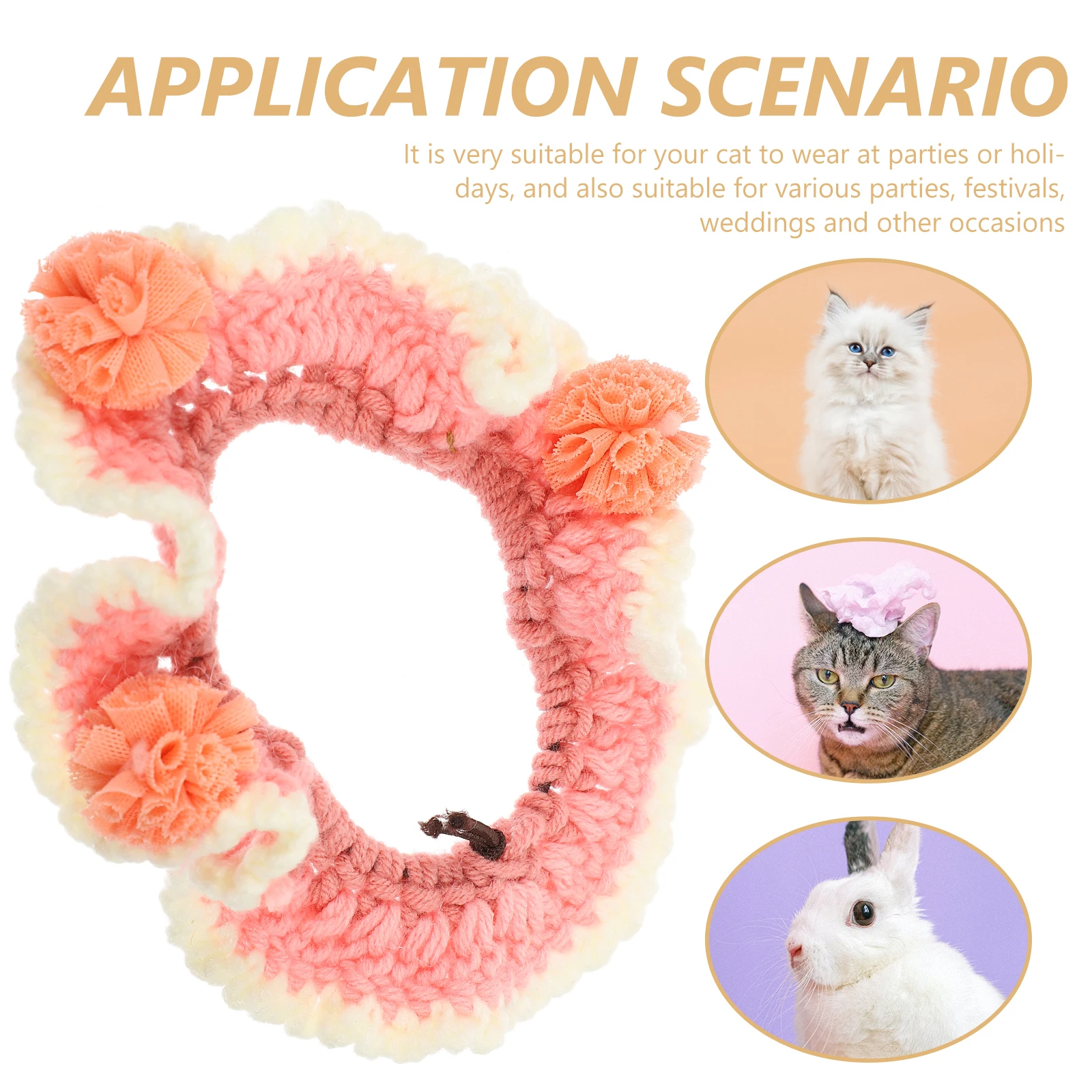 

Adjustable Flower Design Cat Lightweight Reusable Dog Decorative Outdoor Kitten Portable Comfortable Skin-Friendly