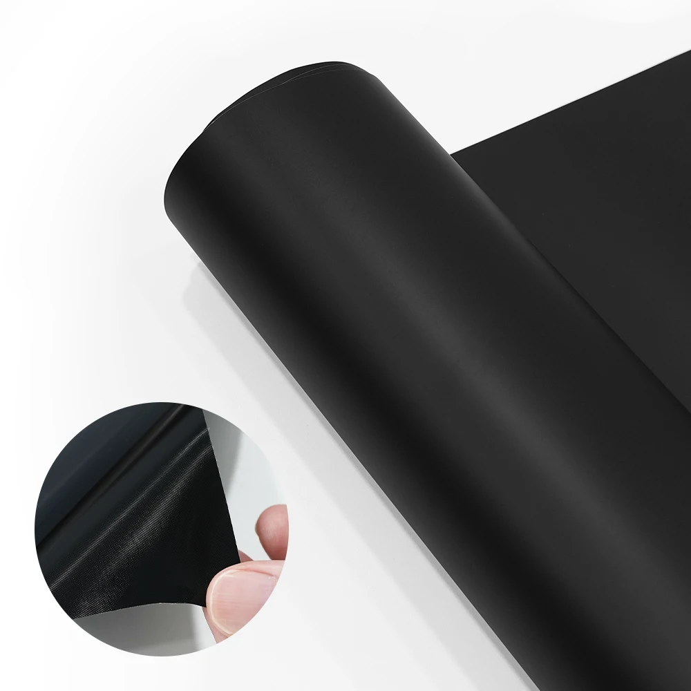 Vinyl Wrap Matt Black Car Film Decal Roll with Bubble Free Air Release Technology Sheet Moto Self Adhesive DIY Decor Accessories