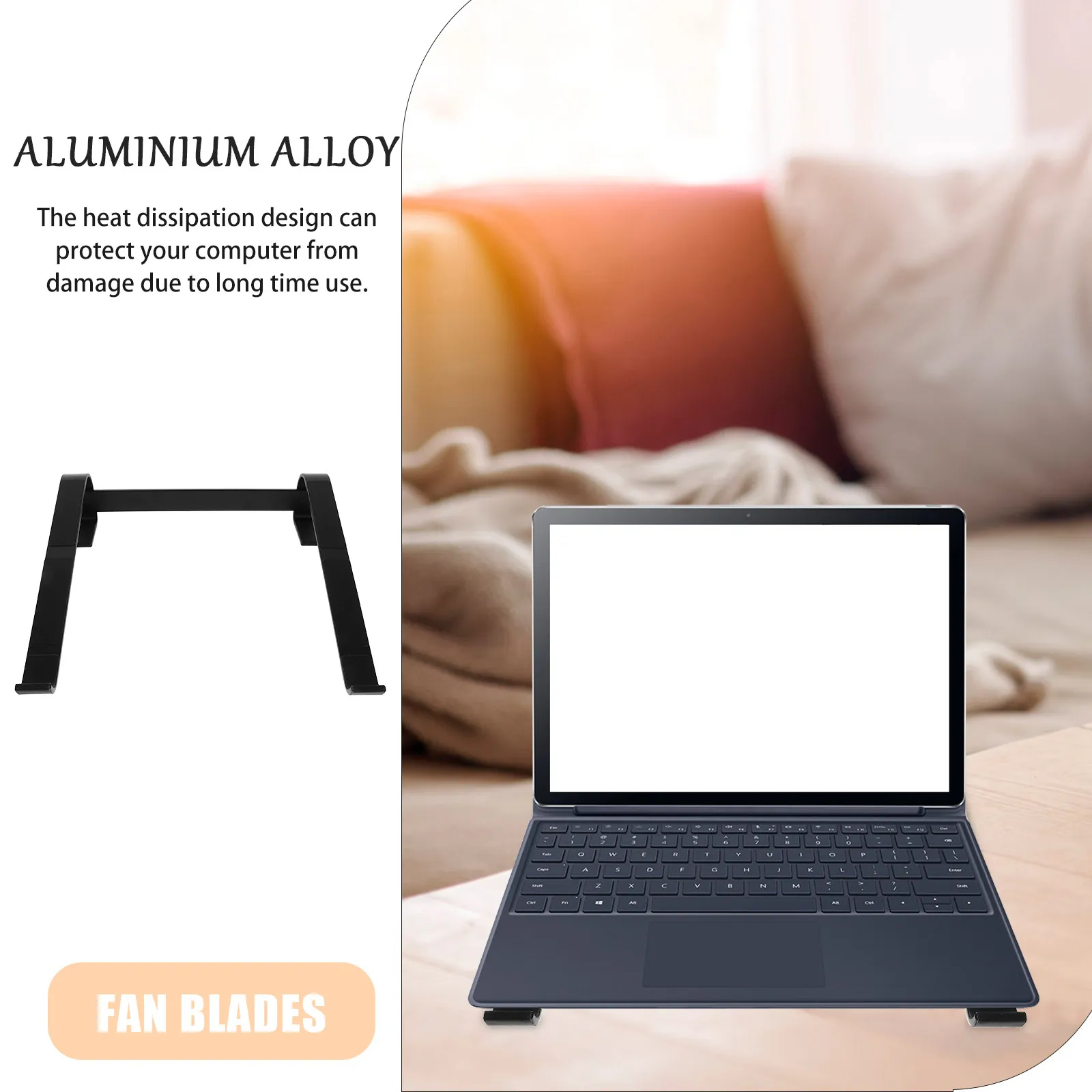 Premium Aluminum Laptop Stand for Desk Heavy Duty Stable Laptop Holder with Ergonomic Angle Desktop Computer Stand for Work