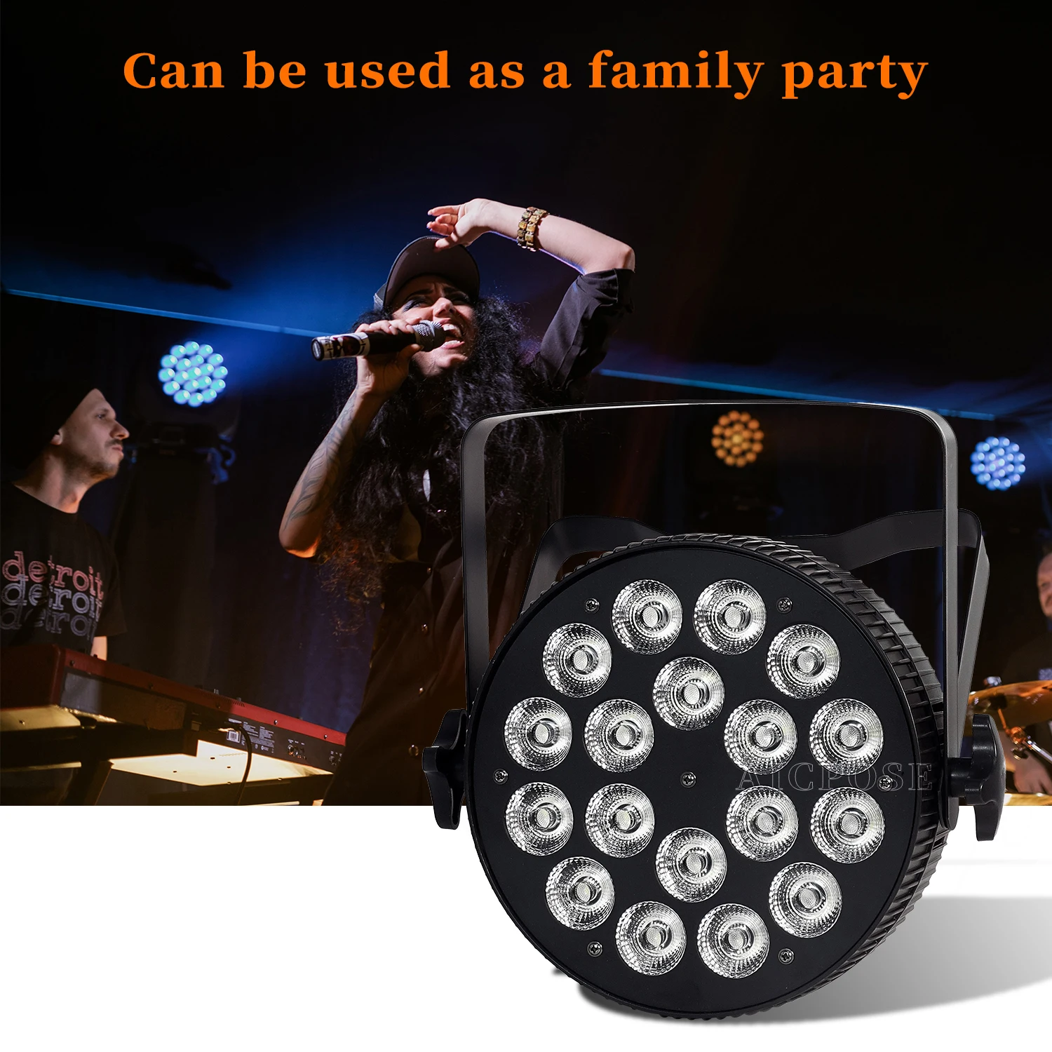 Aluminum 18x18W RGBWA+UV 6 in 1 LED Par Light Flat Stage Light DMX Control DJ Disco Equipment Party Wedding Lighting