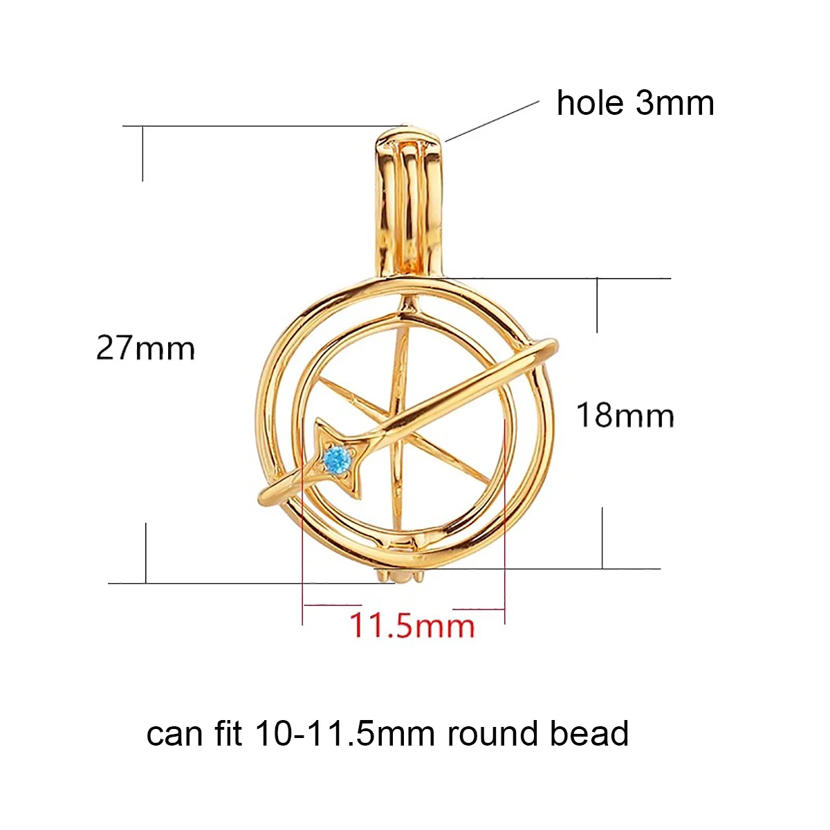 925 Sterling Silver Planet Pearl Cage Openable Hollow Buckle Lockets Charm Pendant Cage for DIY Necklace Jewelry Making