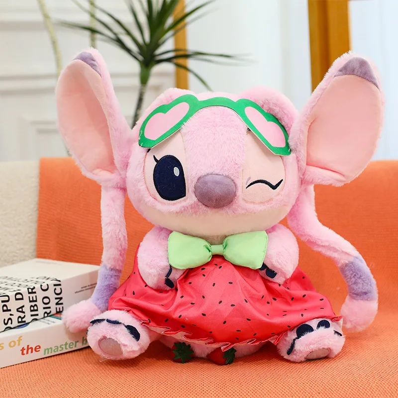 Disney Stitch Summer Sunglasses Plush Toy Stuffed Doll Soft Kawaii Fluffy Anime Home Decor Gift For Girls Kids Lovely Cute Daily