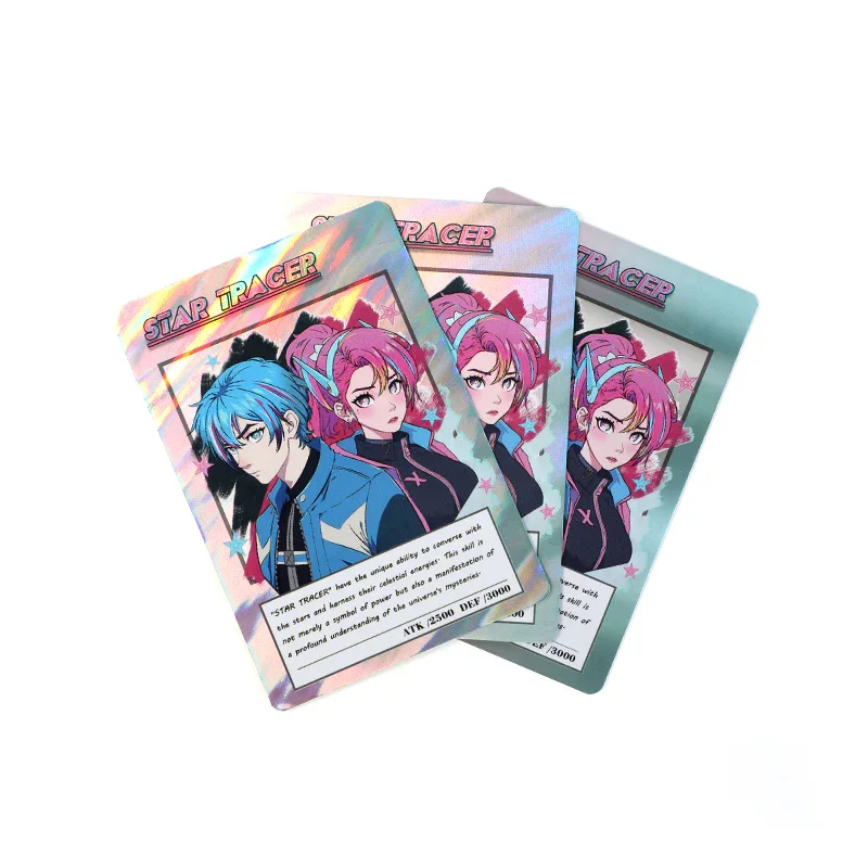 

Custom Raised Foil Printing Holographic Trading Cards Personalized Custom Artist Idol Game Anime Cards