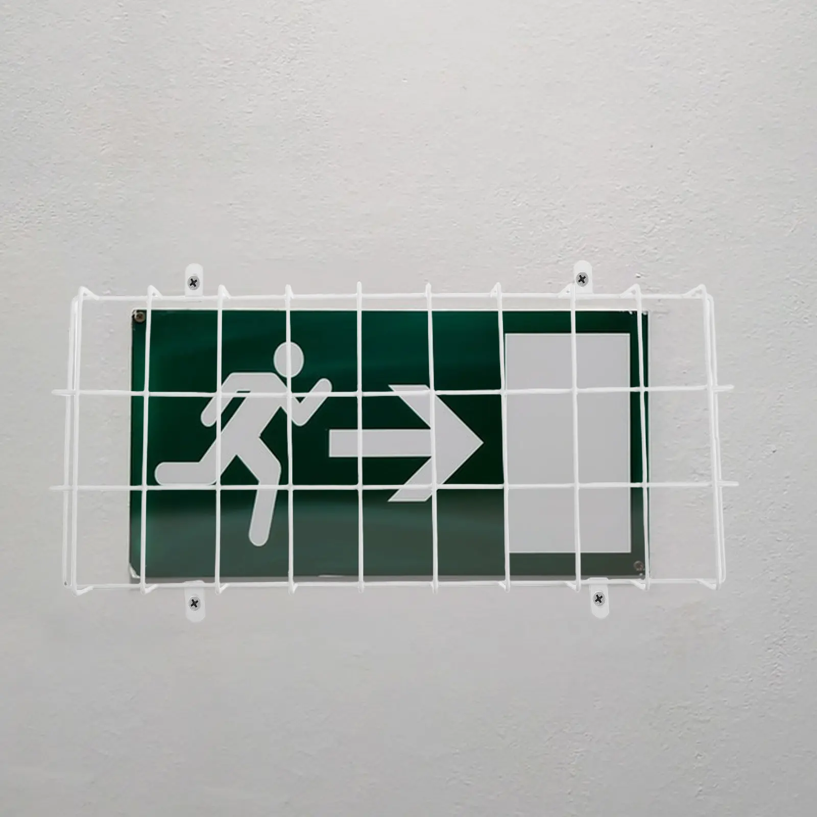 4Pcs Emergency Light Protective Cage Metal Wire Guard High Light Transmission Wall Mounted Exit Sign Damage Protector Outdoor