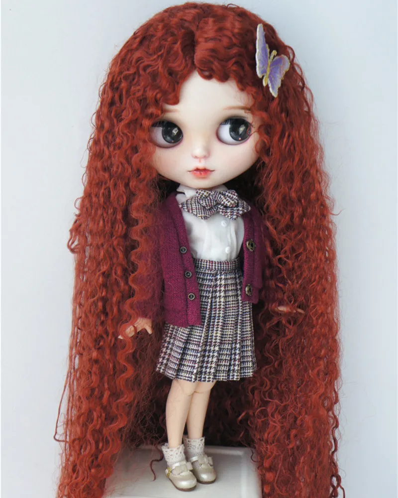 JD220 1/6 1/4 1/3 1/12 Blythes Extremely Long curly Fashion Synthetic Mohair BJD Wig YOSD MSD SD Doll accessoreis