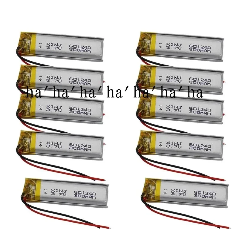 10pcs 3.7v 300mah 1.11Wh Li-Polymer Li Battery Li-ion 601240     For GPS Bluetooth zm