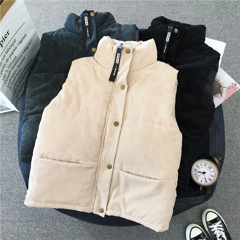 

Cross-Border Thickened For Women, Autumn And Winter, Versatile Outerwear, Fashionable Casual, Plus Size Sleeveless Vest Jacket