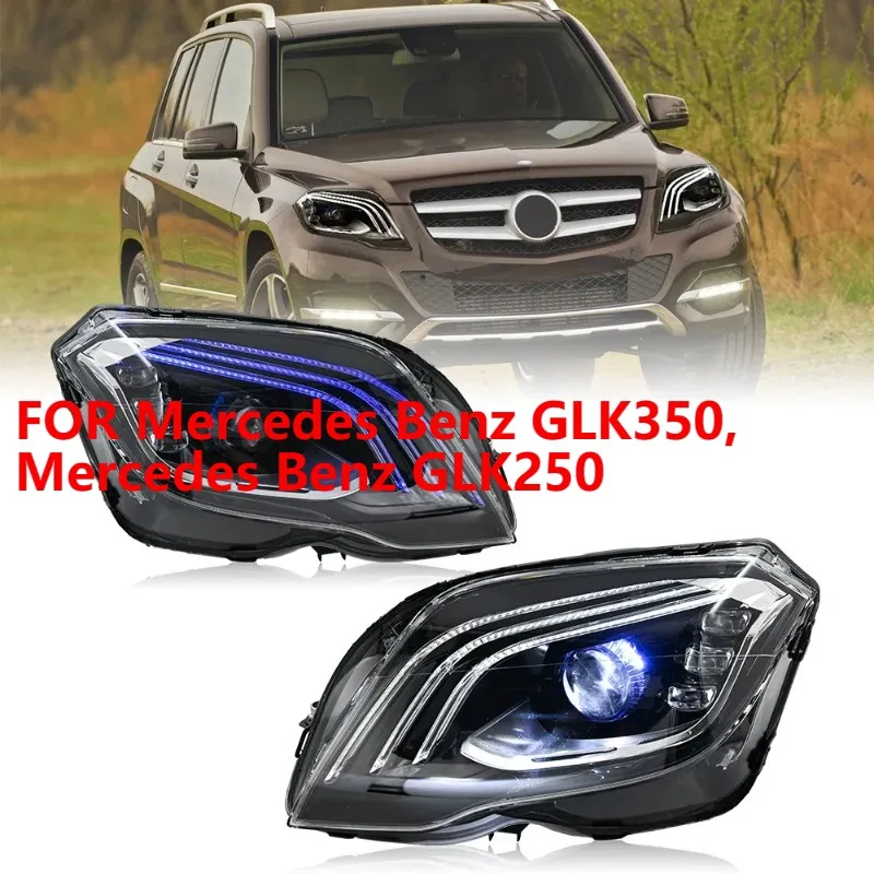 

Для Mercedes Benz GLK350 GLK250 2013-2015 Полностью светодиодные фары в сборе DRL Набор фар