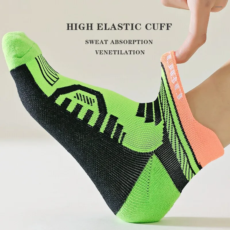 3 Pairs/Lot Men Low Cut Fitness Socks Professional Men Basketball Socks Breathable Thin Cycling Travel Socks For Men