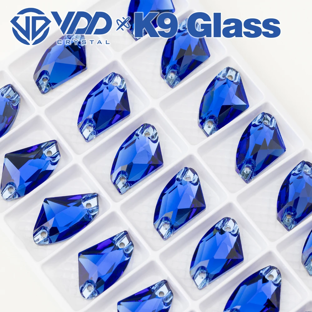 VDD S118 Saphir Galaktische Spitzenqualität K9 Glas Aufnähbare Strasssteine Kristall Flache Rückseite Nähsteine für Kleidungsdekorationen – Detail 6