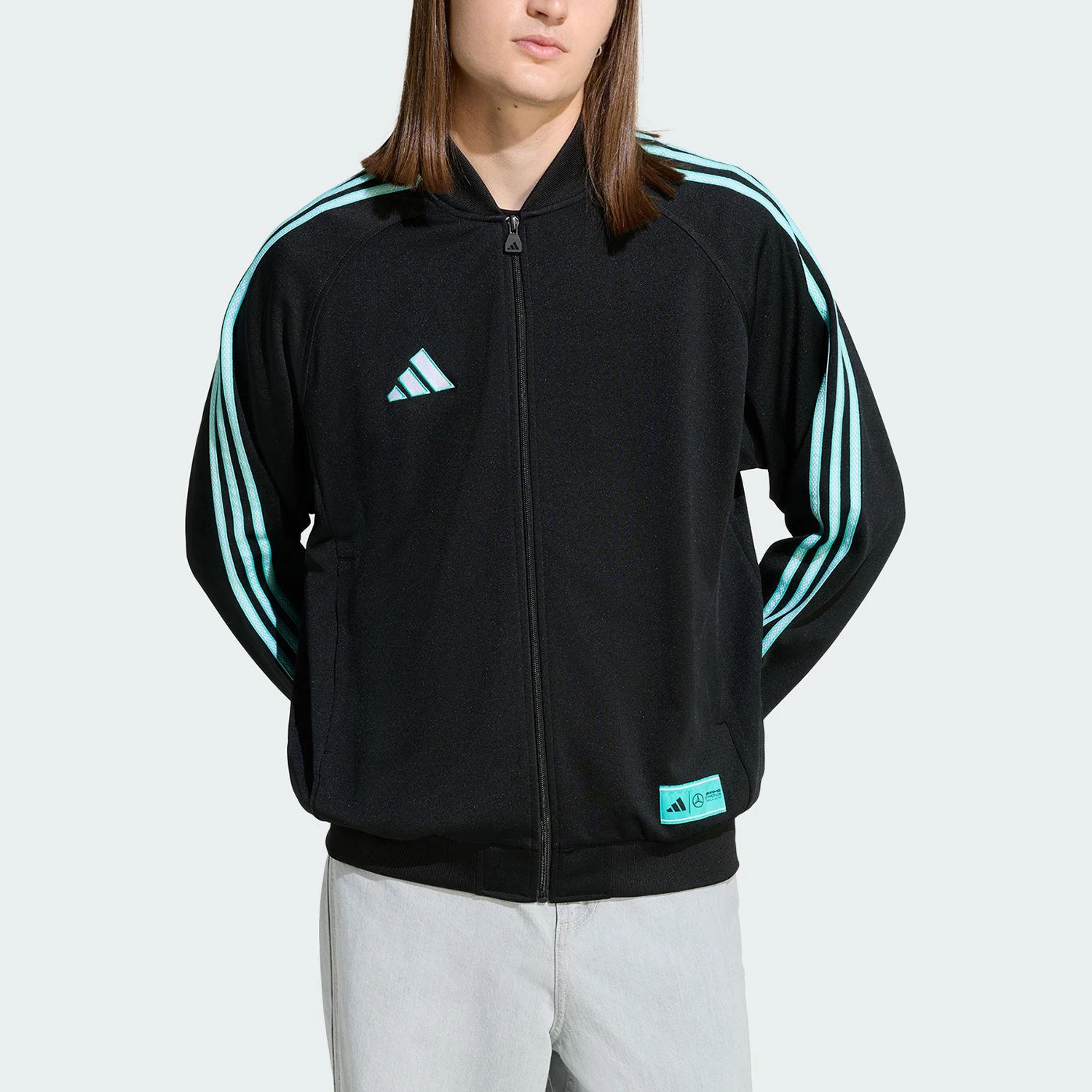 

Оригинальная зимняя мужская куртка Adidas с воротником-стойкой, прочная, повседневная, модель KG4745