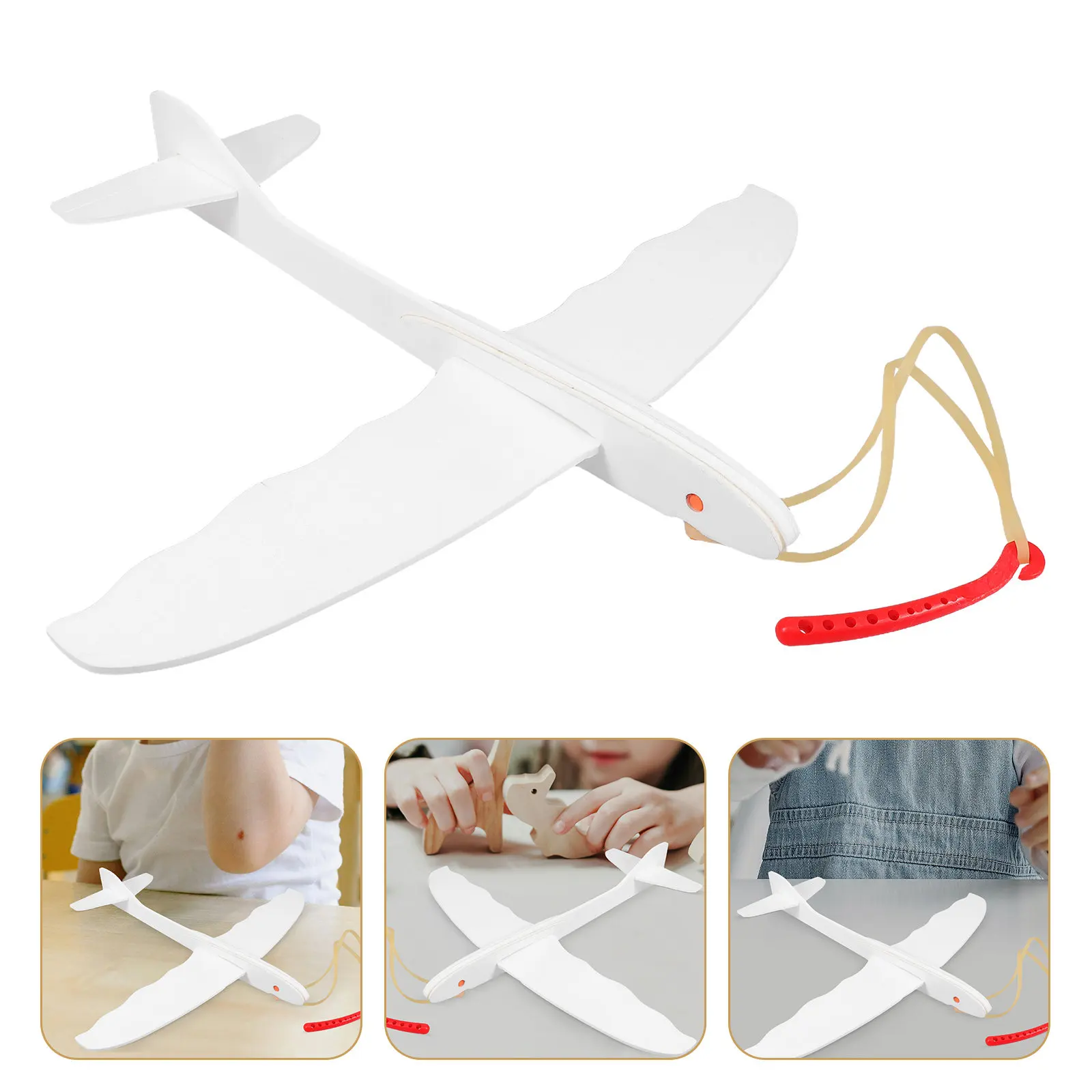 Hand Throw Children Airplane Foam Glider DIY Paint Foam Flying Plane Glider for Backyard Outdoor Play Gliders Planes Toys