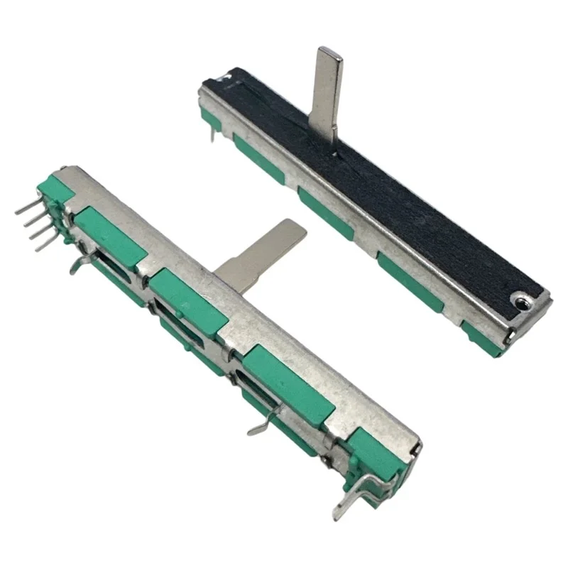 5PCS Straight Slide Liner Potentiometer B10KB20KB50KA10KA20K 75MM Mixer Fader Variable Resistors B103 10K Ohm Dual Channel Fader