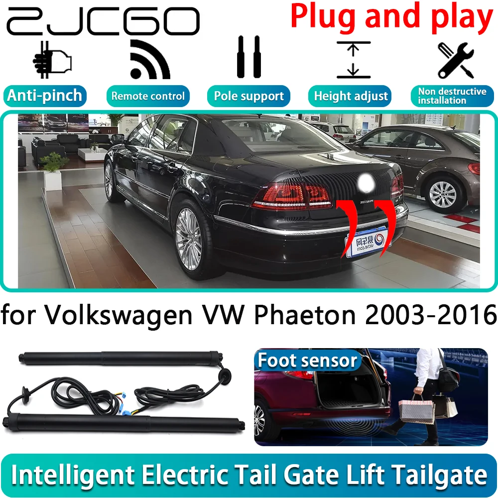 

ZJCGO for Volkswagen VW Phaeton 2003-2016 Electric Powered Tailgate Power Liftgate Automatic Tailgate System With Foot Sensor